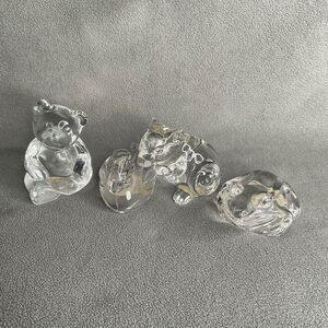 4‎ PRINCESS HOUSE PETS 24 % Lead Crystal Duck Frog Bear Rat Figurine SET OF 4